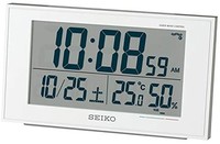 SEIKO 精工 无线电波 数字 日历 舒适度 温度湿度指示 台式时钟 BC402W