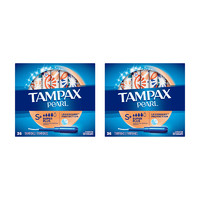 黑卡會員：TAMPAX 丹碧絲 珍珠系列塑膠導管式衛生棉條 36支*2