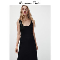 Massimo Dutti 连衣裙 吊带罗纹针织连衣裙 06678513800