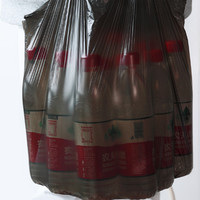 e洁 绑提式垃圾袋手提式可绑可提家用厨房酒店用塑料袋 平口垃圾袋 40*45cm 9卷共270只