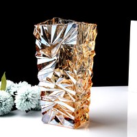 Flavinmci 弗萊文茨 玻璃透明花瓶擺件 冰裂