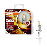 OSRAM 欧司朗 汽车灯泡  大灯近光灯远光灯卤素灯 雾行者H1 黄光 12V55W