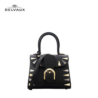 DELVAUX 德尔沃 限量版包包奢侈品女包女士单肩斜挎手提包 Brillant系列迷你 黑色