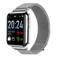 VOSSTR 智能手環心率血壓血氧防水微信運動手環男手表來電提醒顯示睡眠檢測安卓iOS通用 心電升級版-銀鋼