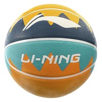 LI-NING 李寧 橡膠籃球 LBQD1685-2 橙藍 5號/青少年