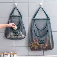 厨房墙挂式收纳挂袋家用镂空网袋储物袋