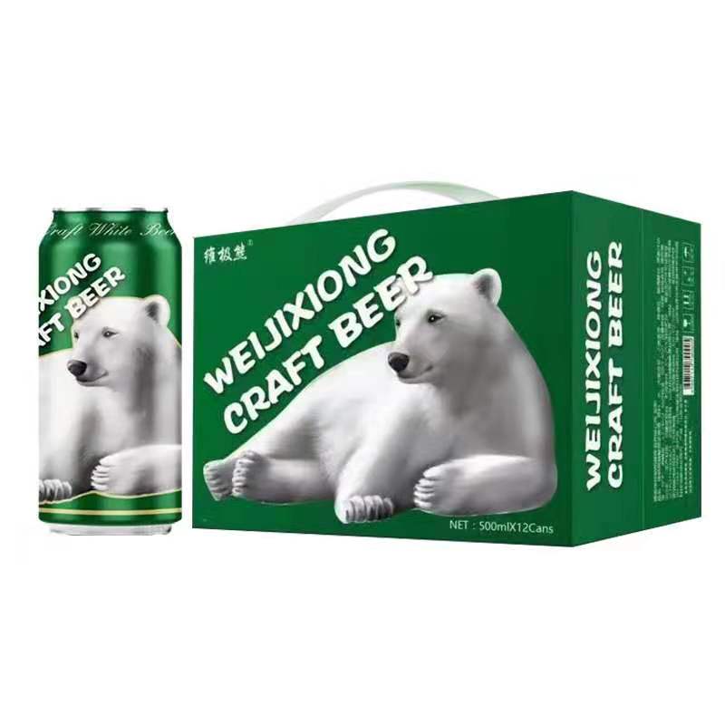 weijixiong craft beer 维极熊 精酿原浆啤酒 俄罗斯风味 500ml*12罐