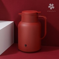 AKAW 日本AKAW爱家屋家用保温壶大容量水壶热水1500ML-赤焰红-