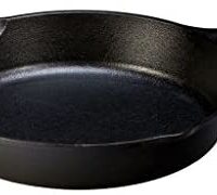 LODGE 洛极 预调味铸铁煎锅，带辅助手柄，10.25 英寸（约26.04厘米），黑色