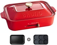 BRUNO 電動烤盤室內燒烤小巧熱盤 BOE021- RD(紅色)120V 1200W 多功能北美*經銷商