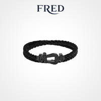 FRED 斐登 FORCE 10系列大号黑色钛金半镶黑色钻石手链