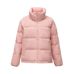 lining李宁女式羽绒服女aymq038纯色短款时尚保暖连帽女式外套女装