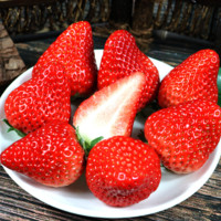 鲜姿 丹东99红颜奶油草莓 单果20-30克 2斤