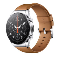 9日0点：Xiaomi 小米 Watch S1 智能手表 1.43英寸 流光银不锈钢表壳 棕色真皮表带(北斗、GPS、血氧)