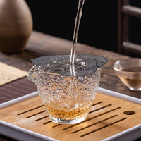 玻璃公道杯茶漏一体茶架加厚倒茶分茶器耐热公杯日式锤纹茶具套装