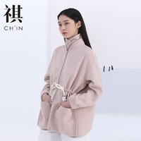 CHIN 祺 女外套秋新款收腰双面羊毛夹克女装文艺外套