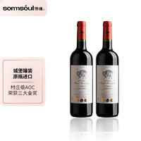 SOMMSOUL 侍魂 臻选 超级波尔多 赤霞珠干红葡萄酒 法国原瓶进口 750ml*2瓶