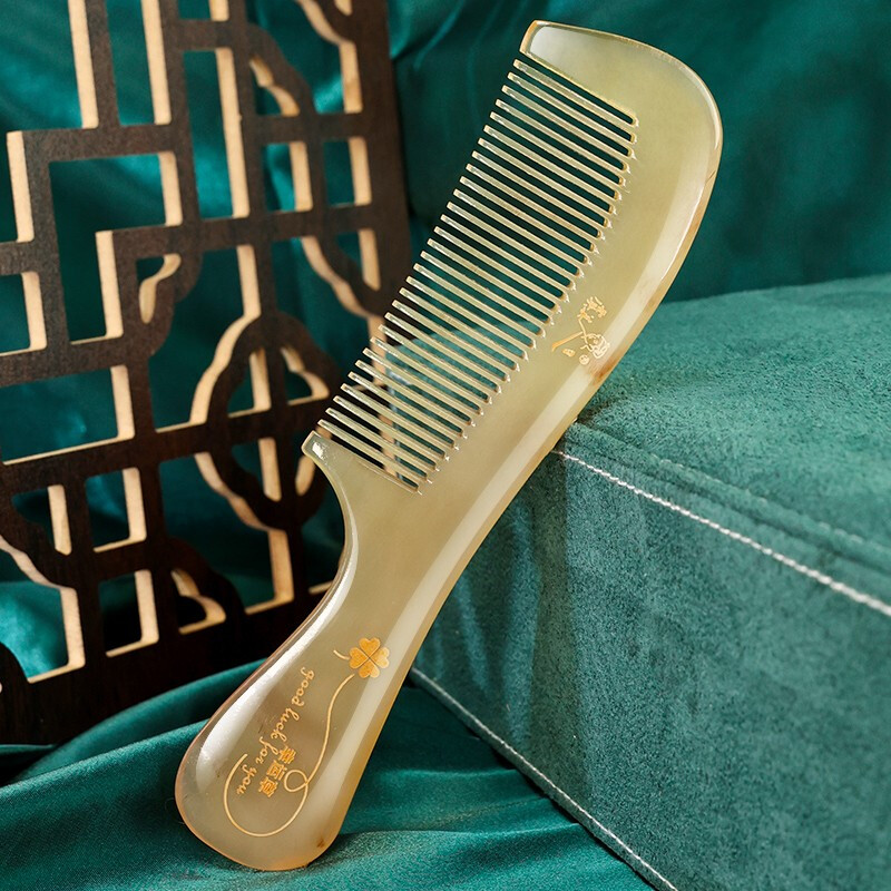 梳子 牛角梳定制幸运草款  BJ3-1幸运草款