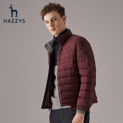 hazzys哈吉斯秋冬羽绒服男时尚保暖舒适羽绒服