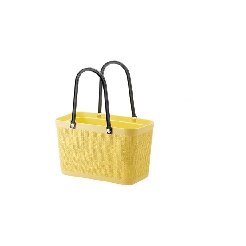 SHIMOYAMA 霜山 收纳篮 小号 柠檬黄(28*15*含提手高33.5cm)