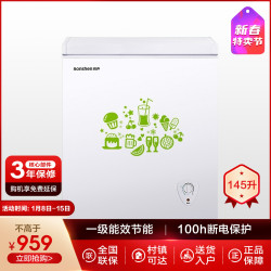 ronshen容声145升冰柜家用小型冷藏冷冻转换柜冷柜卧式