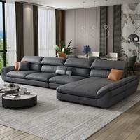 科技布沙发 免洗布艺沙发简约轻奢现代客厅沙发L型整装乳胶沙发