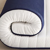 移动端、京东百亿补贴：MANKEDUN 曼克顿 针织棉乳胶床垫 白蓝 150*200*6.5cm