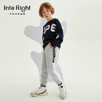 InteRight Interight 童装2021年款男女童秋冬季中大童装儿童加绒针织卫裤