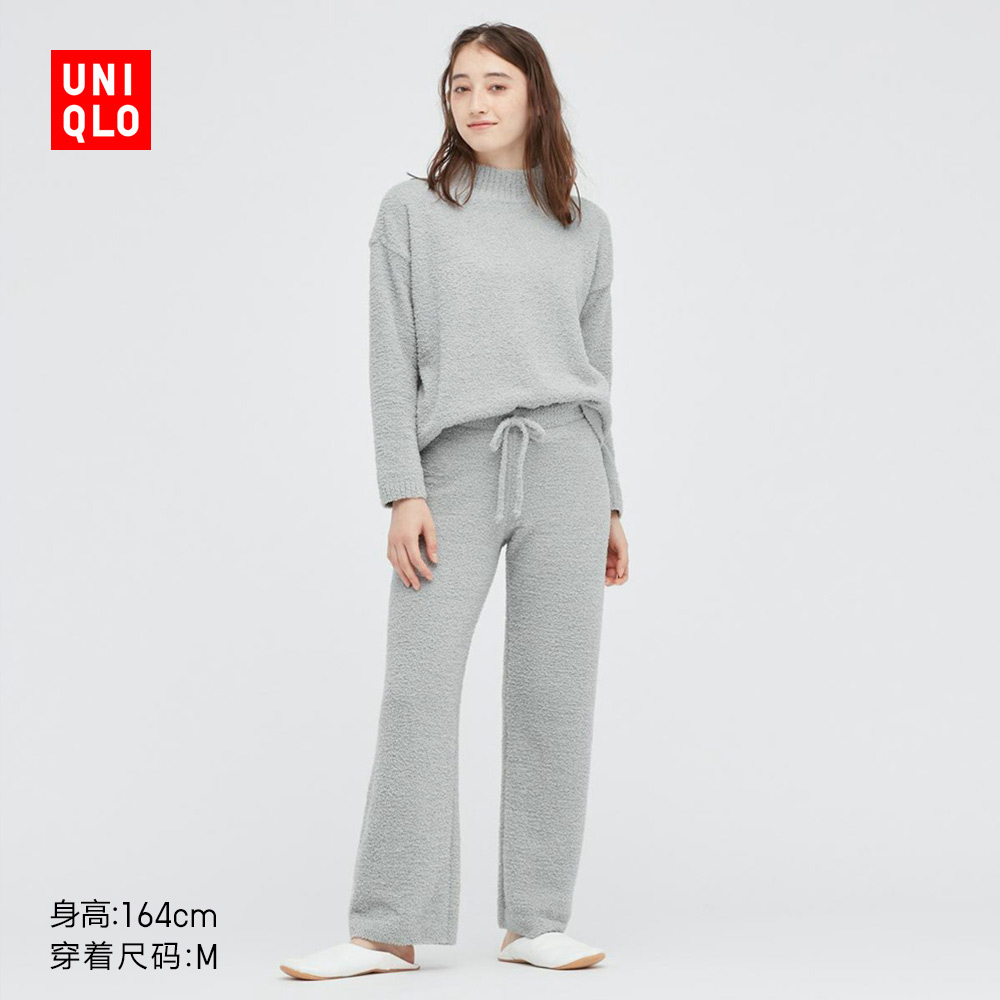 优衣库 女装 柔软针织松紧长裤 441795 UNIQLO