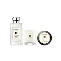 cdf会员购：JO MALONE LONDON 祖·玛珑 英国梨与小苍兰香氛组合（棱纹瓶香水100ml+润肤乳霜50ml+旅行香氛蜡烛）