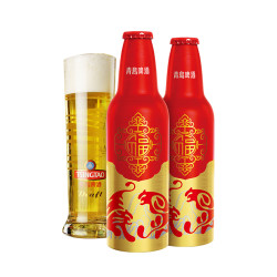 tsingtao青岛啤酒鸿运当头啤酒355ml12瓶