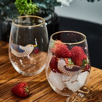 V&A博物馆 草莓小偷情侣玻璃对杯 两件套