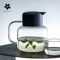 AKAW 日本AKAW冷水壶玻璃家用耐高温凉白开水杯茶壶套装大容量凉水壶