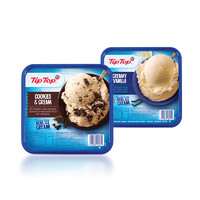 TipTop抖音同款网红冰淇淋大桶装新西兰进口冰激凌冷饮2种口味 香草曲奇雪糕