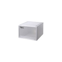 TENMA 天馬 組合式抽屜柜45正方深型抽屜式衣服收納箱衣柜整理收納盒米白 1個裝