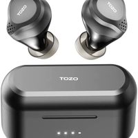 TOZO NC7牙 5.0 立体声耳机,沉浸式声音高级深低音耳机,黑色