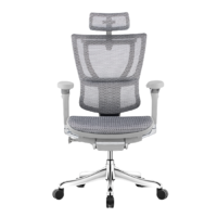 保友辦公家具 優 人體工學電腦椅 灰色+銀白色 旗艦版