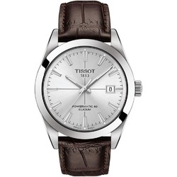 tissot天梭mensswissautomaticpowermatic80siliciumbrownleather