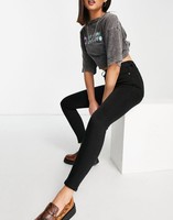 TOPSHOP Topshop jamie recycled cotton blend jeans in pure black