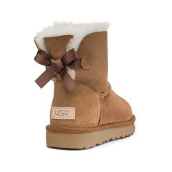 ugg雪地靴女秋冬套筒迷你短筒蝴蝶结雪地靴minibailey