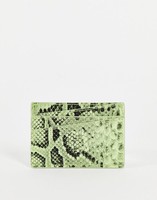 MONKI Monki Cia faux snake card holder case in green