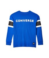 CONVERSE 匡威 Wordmark Logo Long Sleeve Football Graphic T-Shirt (Big Kids)