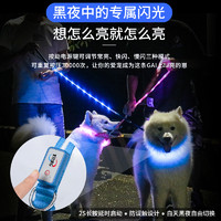 petfun 宠趣 狗狗LED充电项圈宠物泰迪发光颈圈夜间遛狗灯防走失USB防水夜光圈