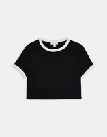 TOPSHOP Topshop cropped t-shirt in black