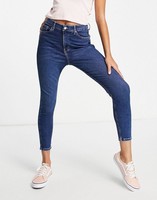 TOPSHOP Topshop jamie recycled cotton blend jeans in rich blue