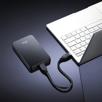 aigo 爱国者 HD809 2.5英寸Micro-B便携移动机械硬盘 2TB USB3.0 黑色
