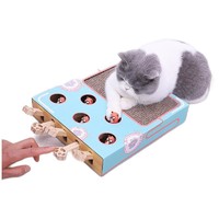 喵仙兒 貓抓板打地鼠玩具 游戲喵玩具盒+搖搖樂套裝