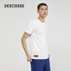 skechers斯凯奇男士圆领t恤半袖男运动衣纯棉春夏季短袖t恤