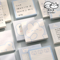 语闲 便利贴学生用有粘性笑脸奶油熊兔todo便签本创意ins风可爱便签纸