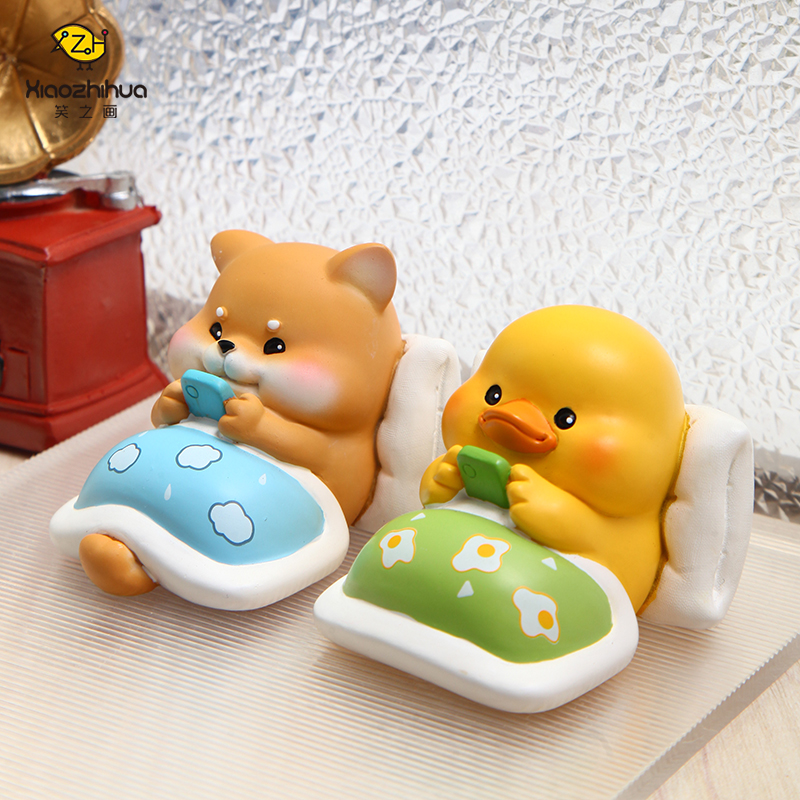 可爱小猪猪汽车内饰品摆件日系办公室好物桌面柴犬创意沙雕礼物女